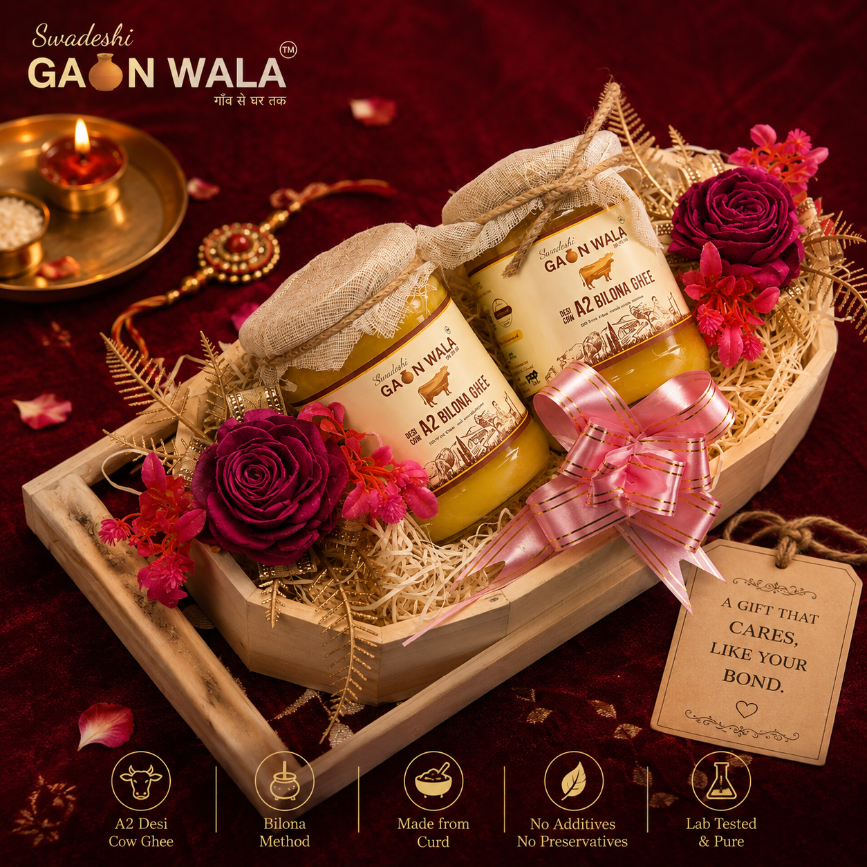 A2 Bilona Ghee Gift Hamper | 2 × 450 ml